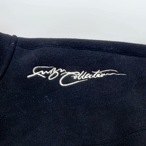 Fubu Collection Black Hoodie Mens Fleece Lined Full Zip Large Sleeve Pocket - Picture 3 of 12